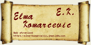 Elma Komarčević vizit kartica